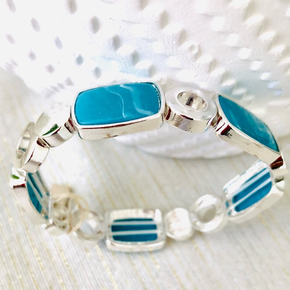 STERLING METAL STRETCH BRACELET